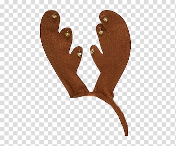 Christmas, brown reindeer headband transparent background PNG clipart
