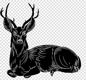 Christmas brushes , black deer illustration transparent background PNG clipart