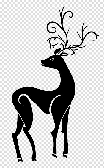 Christmas brushes , silhouette of deer illustration transparent background PNG clipart