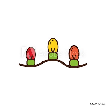 christmas bulbs lights icons