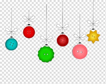 Christmas Button , Color buttons transparent background PNG clipart
