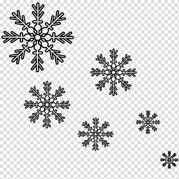 Christmas c, black snowflakes illustration transparent background PNG clipart