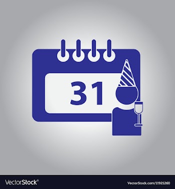 Christmas calendar 31st of vector image