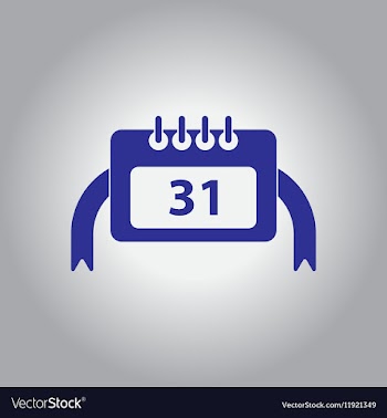 Christmas calendar 31st of vector image