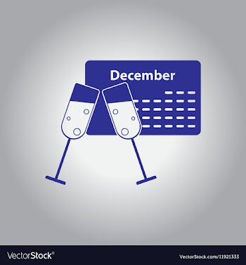 Christmas calendar and two vector image