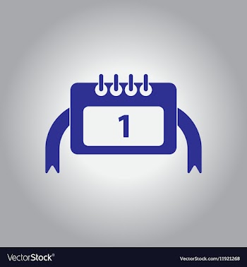 Christmas calendar January vector image