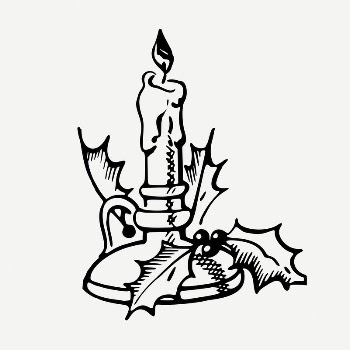 Christmas candle drawing, vintage illustration | Free PSD - rawpixel