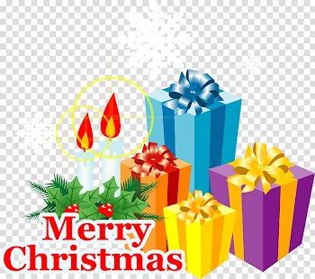 Christmas Candle, Hand colored candle gift letter transparent background PNG clipart