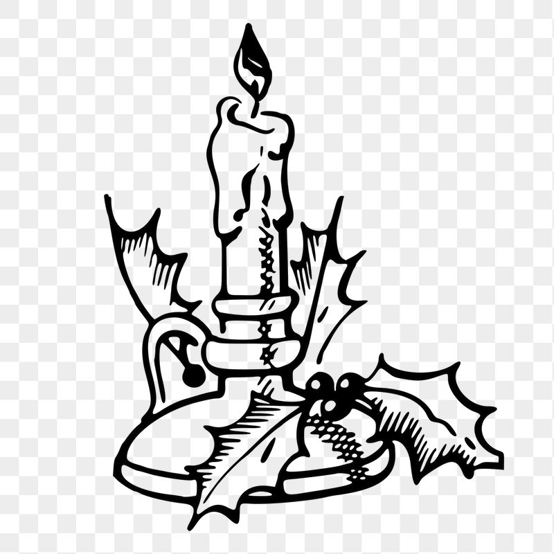 Christmas candle png sticker illustration, | Free PNG - rawpixel