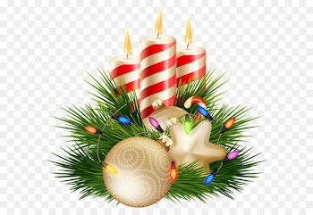 Christmas Candle Santa Claus Clip art - Christmas Candle Decorative PNG Clipart Image 
