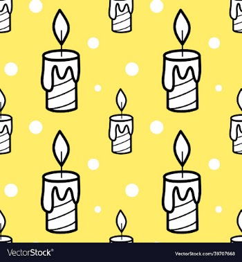 christmas candle seamless colored background