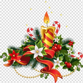 Christmas candles transparent background PNG clipart