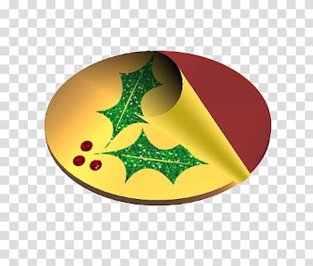 Christmas Candy, green and red missletoe illustration transparent background PNG clipart