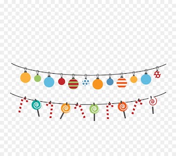 Christmas card Banner Christmas decoration - Pull the flag color lollipop 