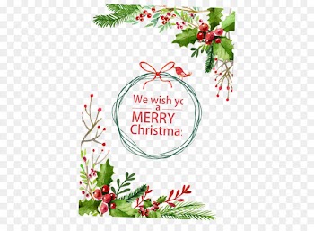Christmas card Christmas decoration Christmas tree - Watercolor Christmas Card 