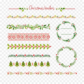Christmas card - Christmas pattern border dividing lines 