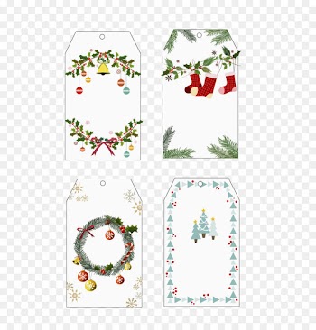 Christmas card Christmas tree Etiquette - Label,Christmas card 