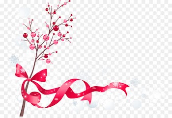 Christmas card Facebook 25 December Wish - Vector Peach Ribbon 