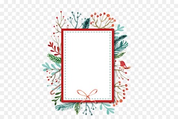 Christmas card Greeting card - Copywriter white background red border pattern 