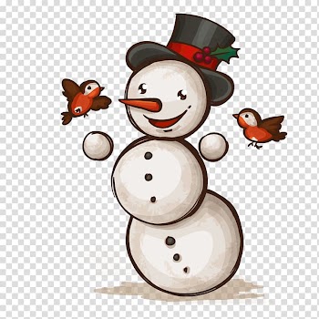 Christmas card New Year card Christmas tree , Christmas snowman transparent background PNG clipart