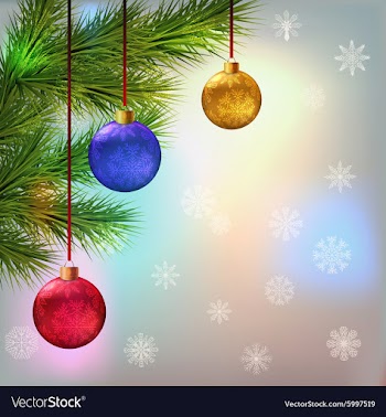 Christmas card Realistic fir branches and vector image