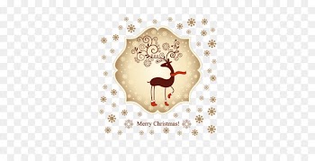 Christmas card Reindeer Wedding invitation Greeting card - Cute Christmas reindeer vector material 