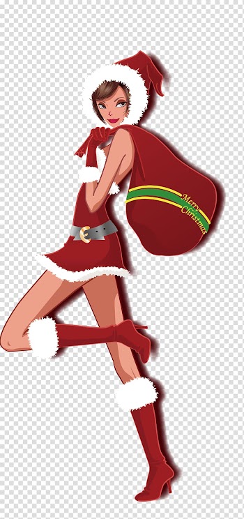 Christmas card Santa Claus , Creative Christmas transparent background PNG clipart