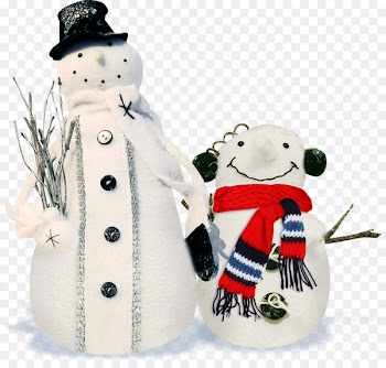 Christmas card Snowman - Cute snowman branch 