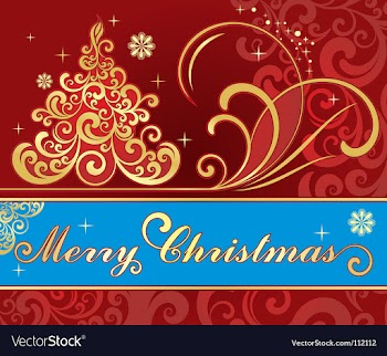 Christmas card vector image