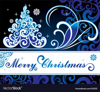 Christmas card vector image