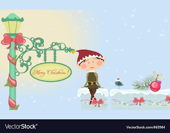 Christmas card vector image
