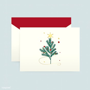 Christmas card with an envelope vector | Free stock vector - 503507