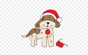 Christmas cartoon color cute little dog 