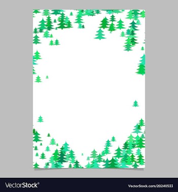 Christmas chaotic pine tree flyer template vector image