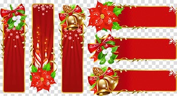 Christmas, Christmas red decoration Column transparent background PNG clipart