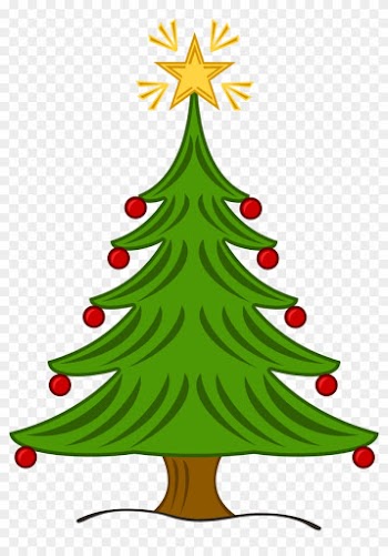 Christmas ~ Christmas Tree Clip Art With Lights Free - Christmas Tree With Star