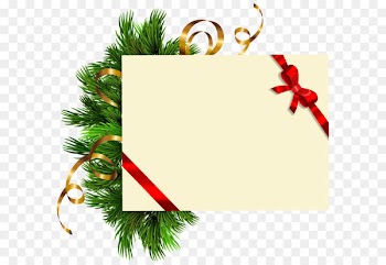 Christmas Clip art - Christmas Blank with Pine Branches PNG Clipart Image 