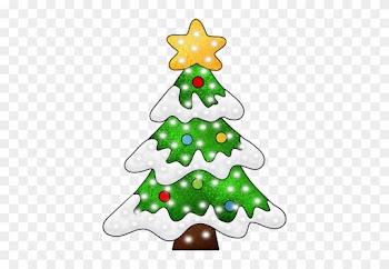 Christmas Clip Art - Christmas Tree With Snow Clipart