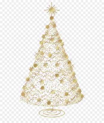 Christmas Clip art - Transparent Christmas Gold Tree PNG Clipart 