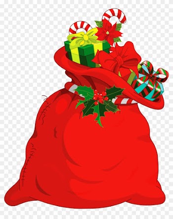 Christmas Clipart Bag - Santa Bag Png