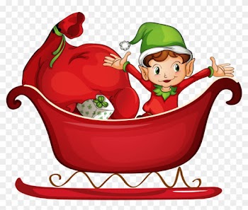 Christmas Clipart, Outdoor Christmas, Gnomes, Elves, - Merry Christmas Wishing Banner