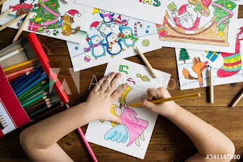 Christmas coloring activity