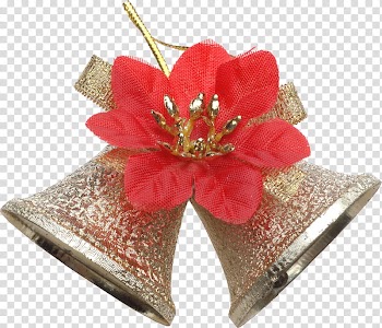 Christmas Compilation, brown and pink bells transparent background PNG clipart