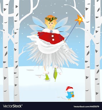 christmas composition with an angel