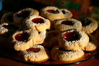 Christmas cookies (traditional German recipe called "Angel's eyes")