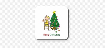 Christmas Cork Coaster - Christmas Tree