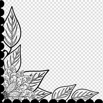 Christmas corners, black leafy border illustration transparent background PNG clipart