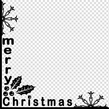 Christmas corners, merry Christmas text transparent background PNG clipart