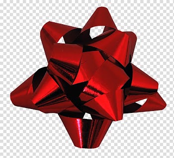 Christmas cracker Bow and arrow Gift , Red Ribbon transparent background PNG clipart