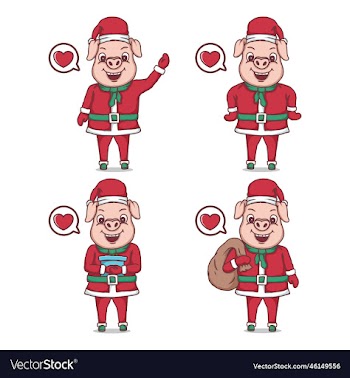 christmas cute pig